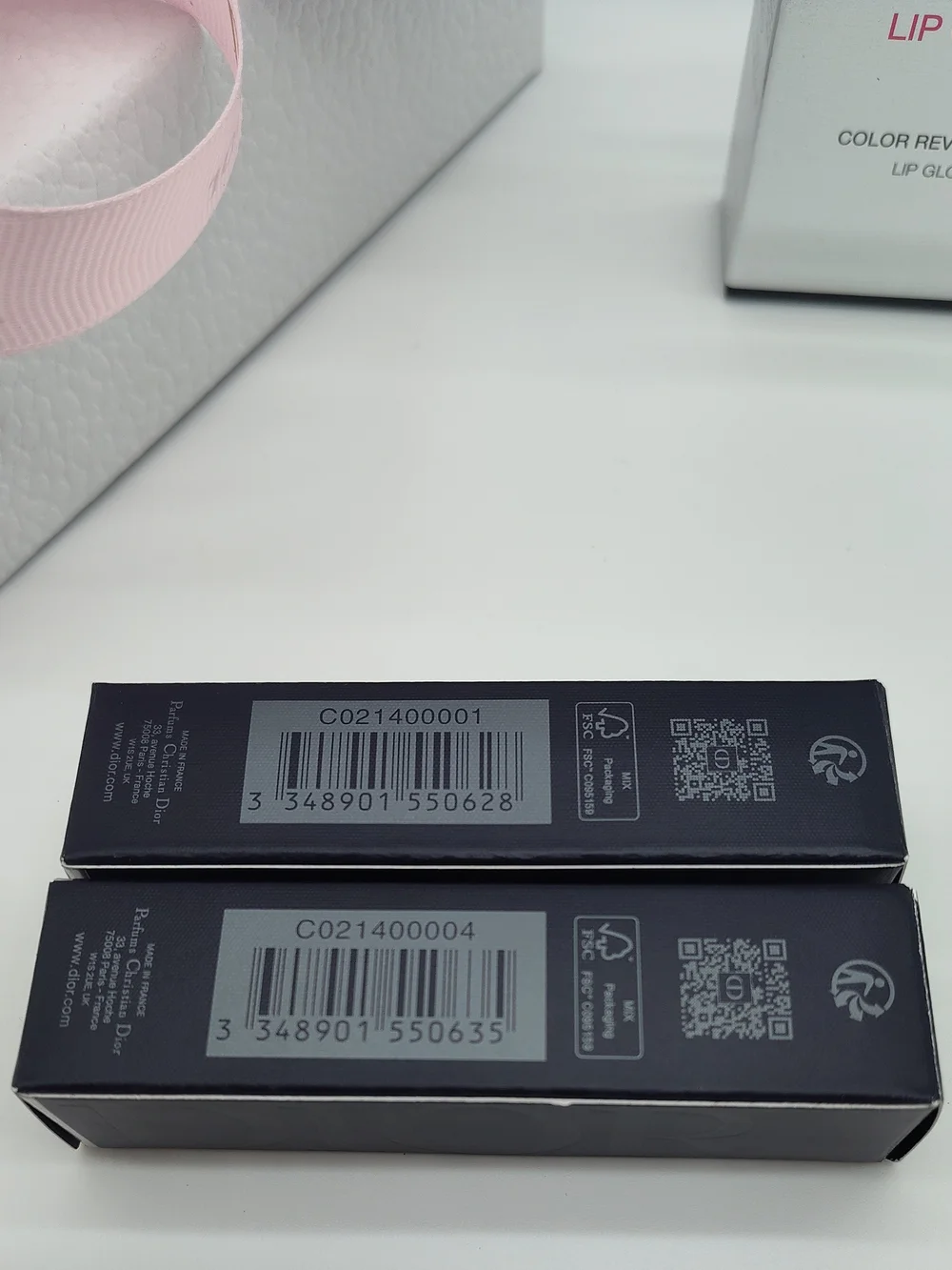 DIOR Addict Lip Glow Color 001 004 Reviver Duo Gift Set Teddy Bear Ribbon Box